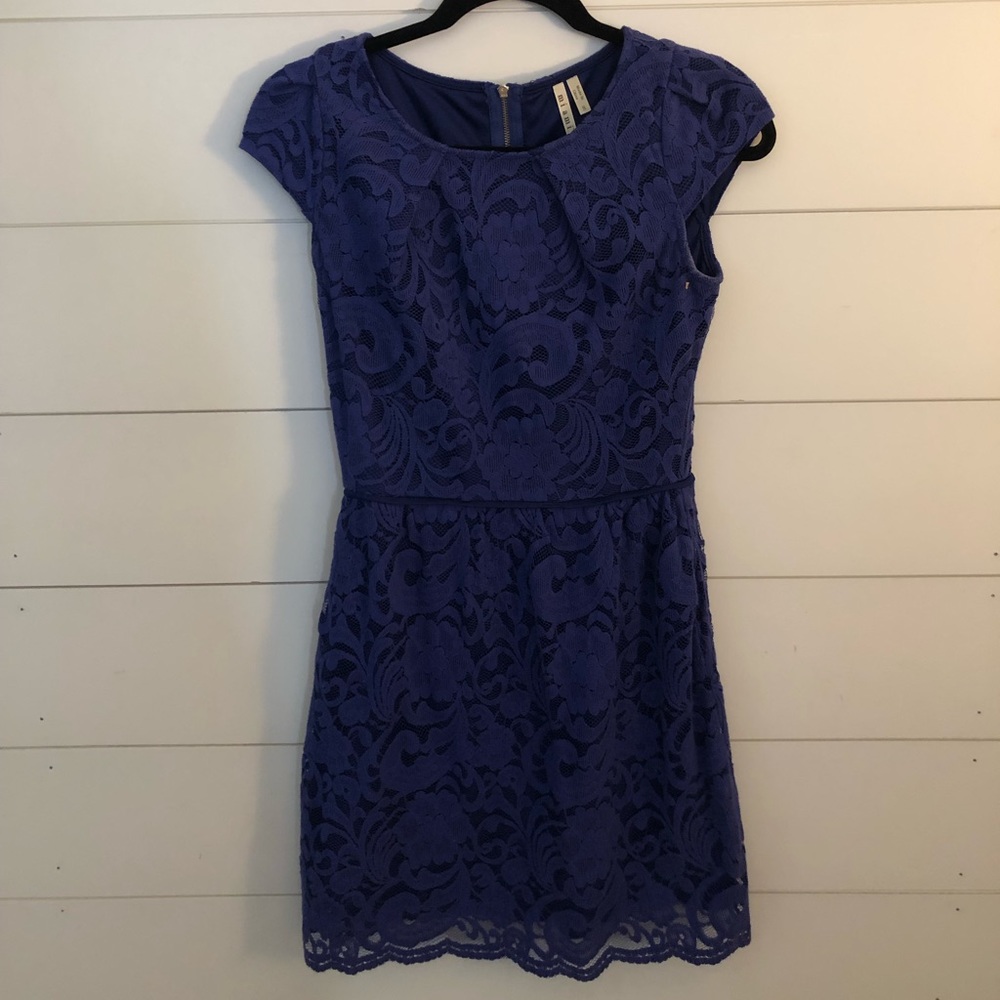 Blue Francesca’s lace dress